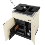 Kuchnia węglowa kocioł c.o. piec kominek z płaszczem wodnym 20-23kW (kolor: beżowy, średnica wylotu spalin: 130 mm) - spełnia anty-smogowy EkoProjekt 99682567