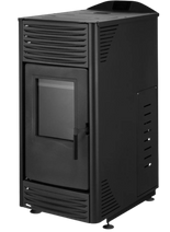 Piec kominek kocioł na pellet 4,3-14,3kW z płaszczem wodnym 2,4-12,2kW (kolor: czarny) - spełnia anty-smogowy EkoProjekt 99681706