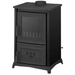 Piec kominek koza żeliwny z płytą grzewczą fajerką czarny 6,5-8,5kW na drewno (średnica wylotu spalin: 130mm) - spełnia anty-smogowy EkoProjekt 99683063