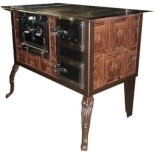 Kuchnia kaflowa angielka 11 kW bez płaszcza – brązowa, z piekarnikiem, EkoProjekt 92282101