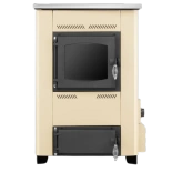 Piec kominek koza kuchenka kuchnia węglowa westfalka piecokuchnia kocioł CO z płaszczem wodnym 15-17kW (kolor: beżowy, średnica wylotu spalin: 128 mm) - spełnia anty-smogowy EkoProjekt 99682159